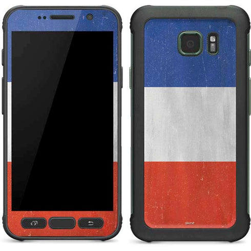French Flag Distressed Galaxy S7 Active Skin